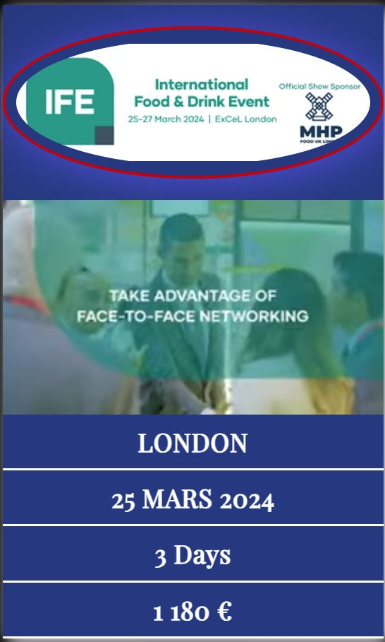 Participation à l'IFE London - Stand "Best Olive Oils Store" Partner